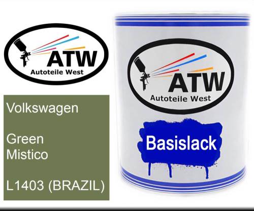 Volkswagen, Green Mistico, L1403 (BRAZIL): 1L Lackdose, von ATW Autoteile West.